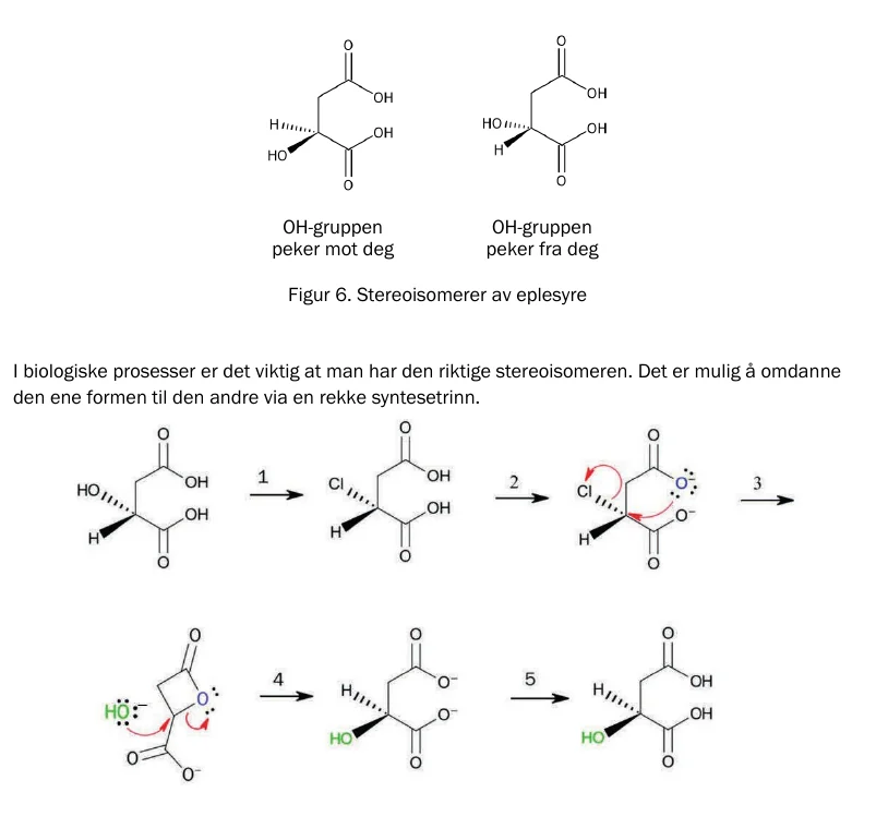 Udir figur 6 stereoisomeri og mekanisme