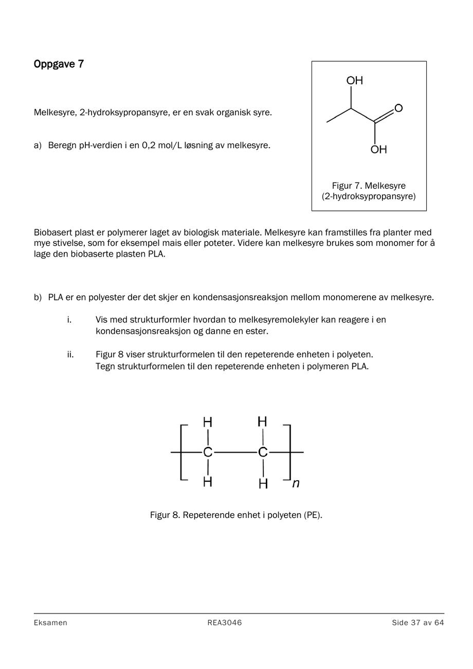 Udir side 37: melkesyre og PLA
