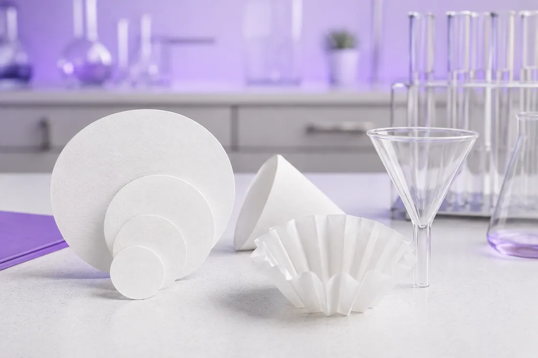Filterpapir - laboratorieutstyr i kjemi, biologi og fysikk | ifingo