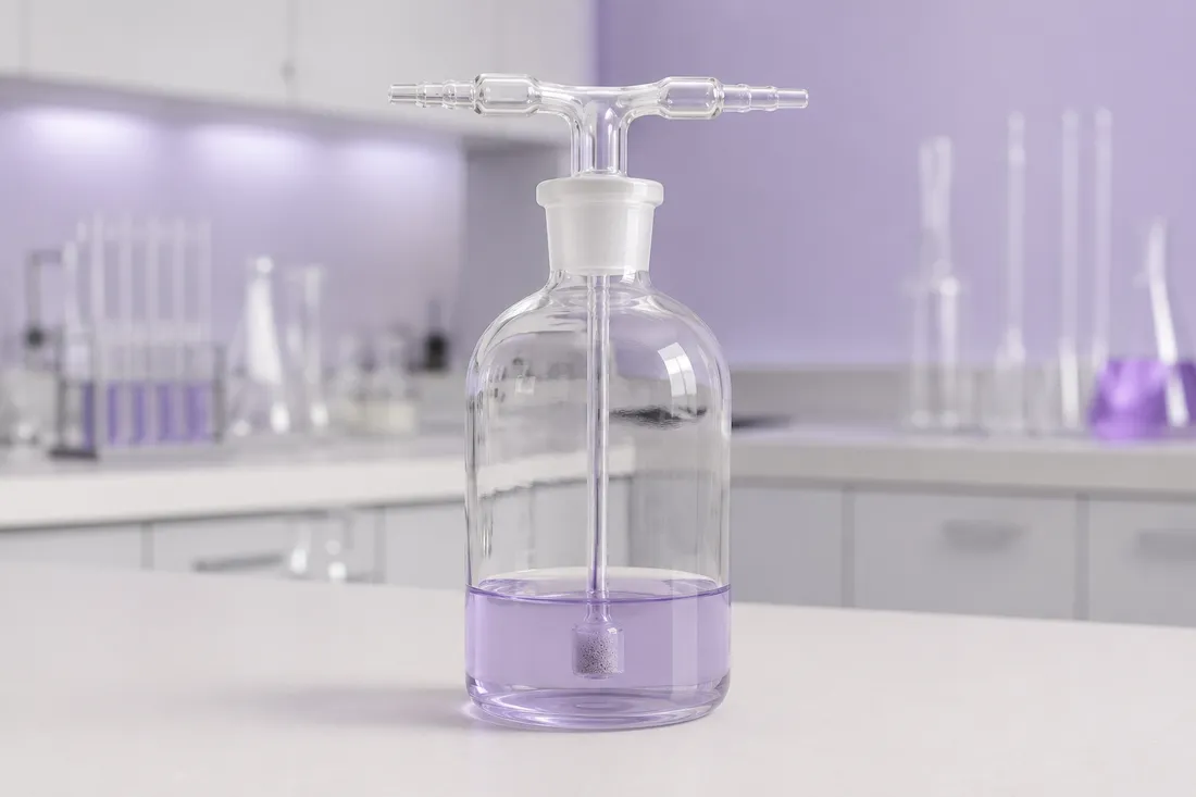Gassvaskeflaske - laboratorieutstyr i kjemi, biologi og fysikk | ifingo