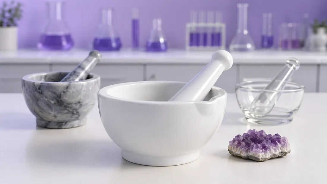 Morter og pistill - laboratorieutstyr i kjemi, biologi og fysikk | ifingo
