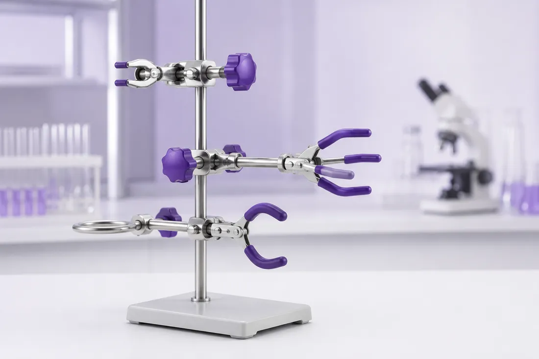 Muffe og stativklemme - laboratorieutstyr i kjemi, biologi og fysikk | ifingo